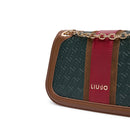 Borsa Donna a Tracolla LIU JO Verde Foresta con Logo Embossed All Over