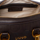 Bauletto Donna a Mano Small LIU JO in Ecopelle Marrone Scuro con Logo Embossed