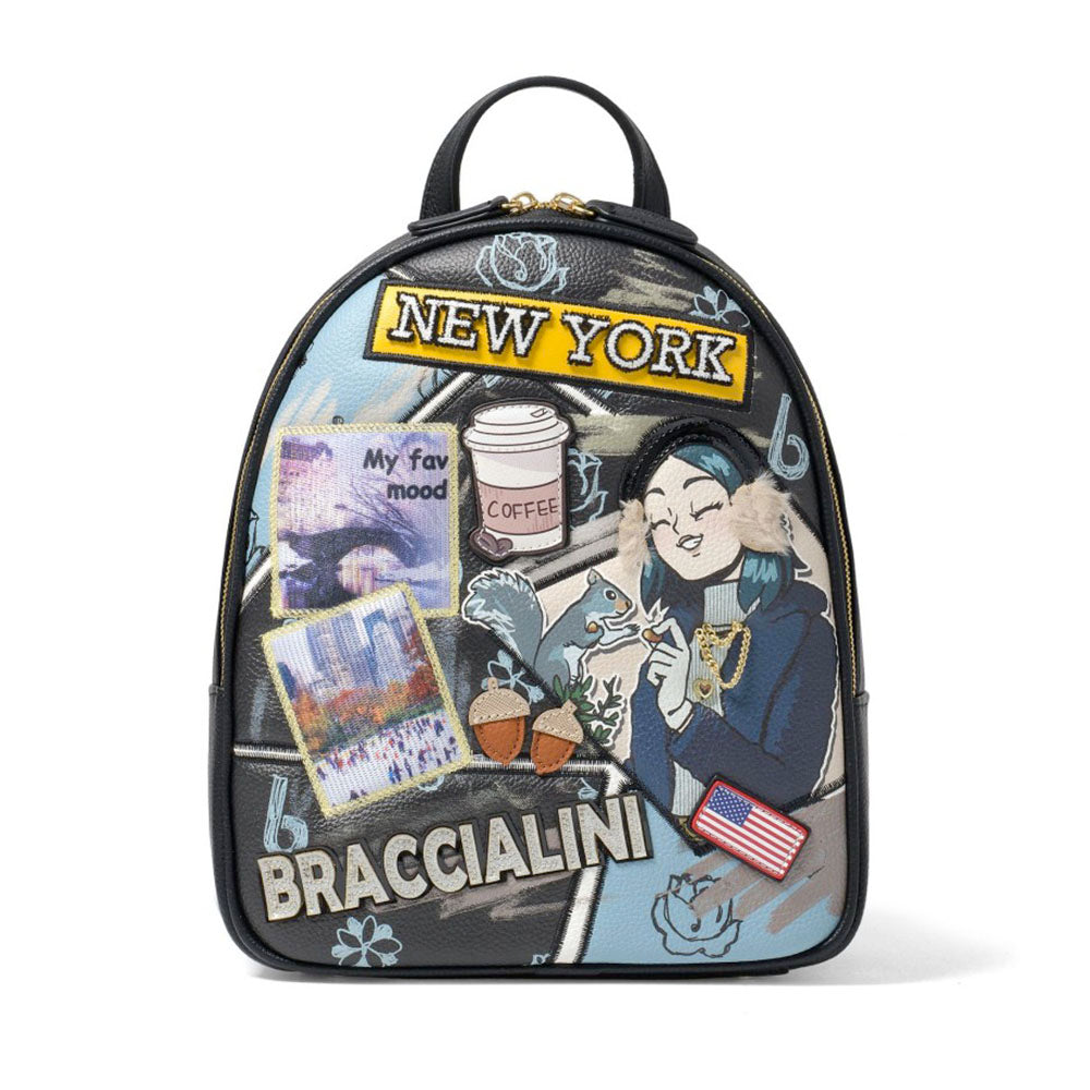 Zaino Donna BRACCIALINI linea Cartoline stampa New York