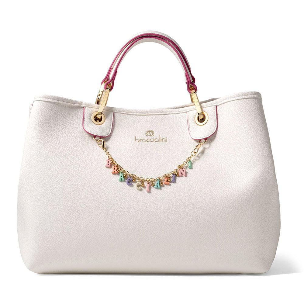 Borsa Donna a Mano BRACCIALINI linea Beth Bianco