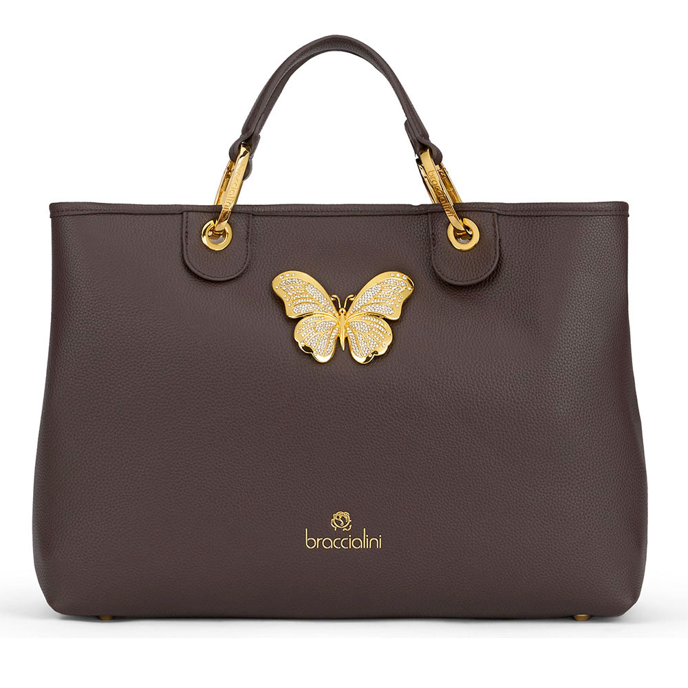 Borsa Donna a Mano Large BRACCIALINI linea Beth Jewels Marrone