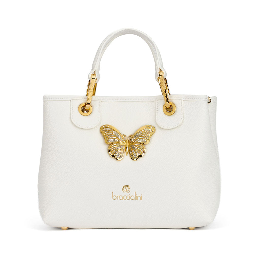 Borsa Donna a Mano Small BRACCIALINI linea Beth Jewels Bianco