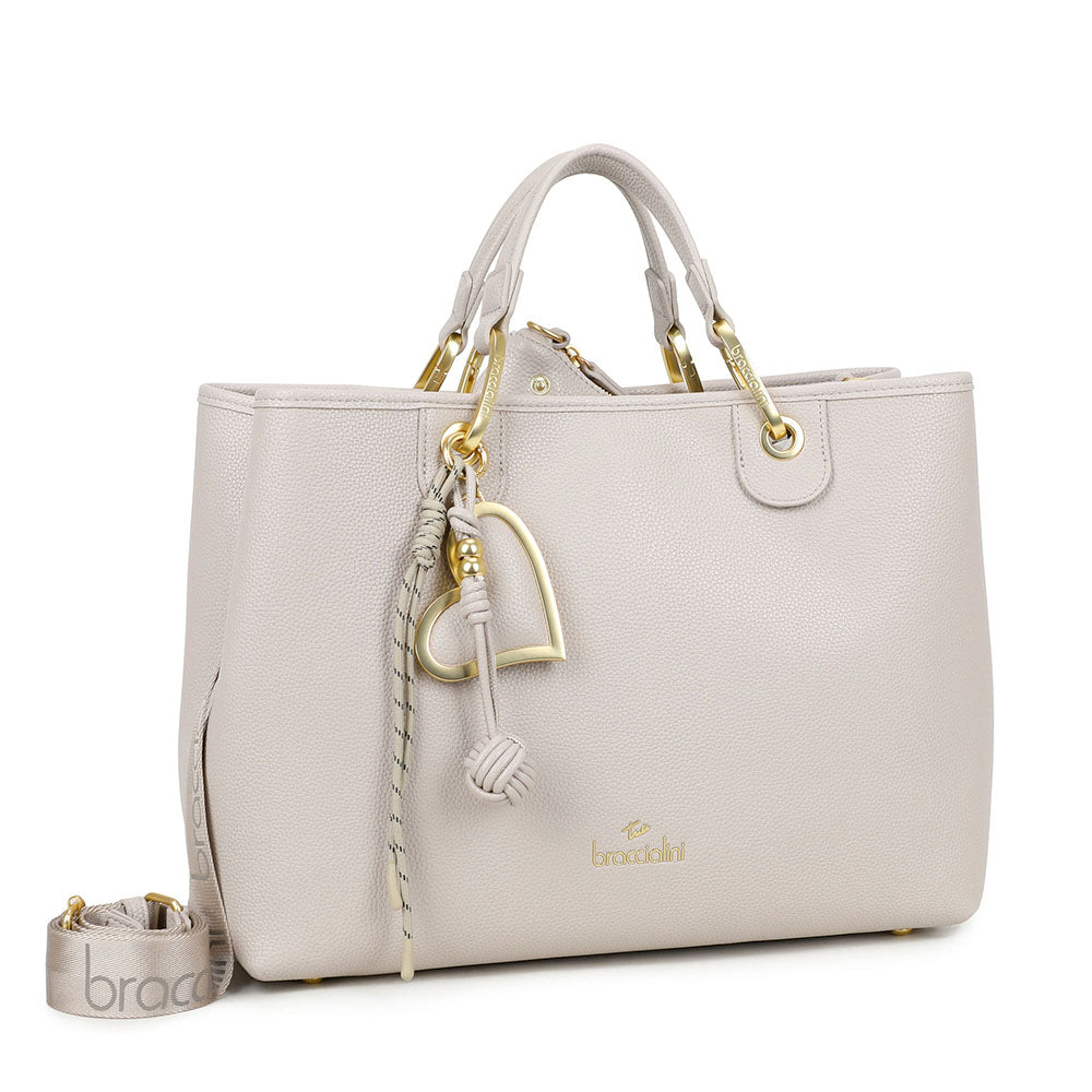 Borsa Donna a Mano Large BRACCIALINI linea Beth Grigio