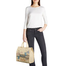 Borsa Donna a Mano Large BRACCIALINI linea Jacquard Beige