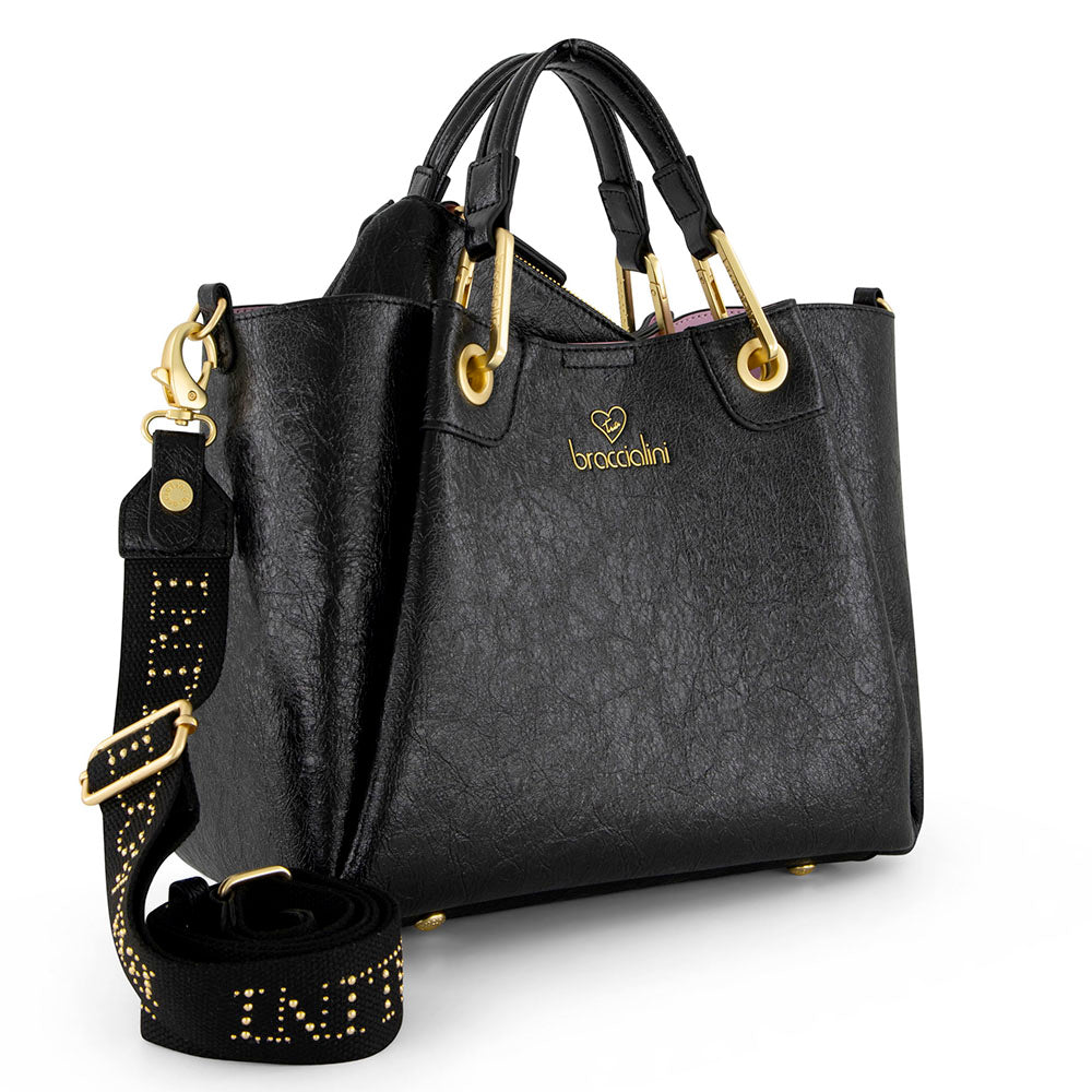 Borsa Donna a Mano Media BRACCIALINI linea Amy Nero