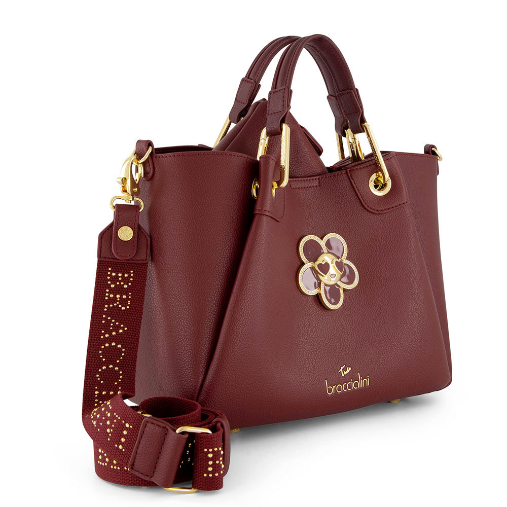 Borsa Donna a Mano Media BRACCIALINI linea Amy Bijoux color Vinaccia