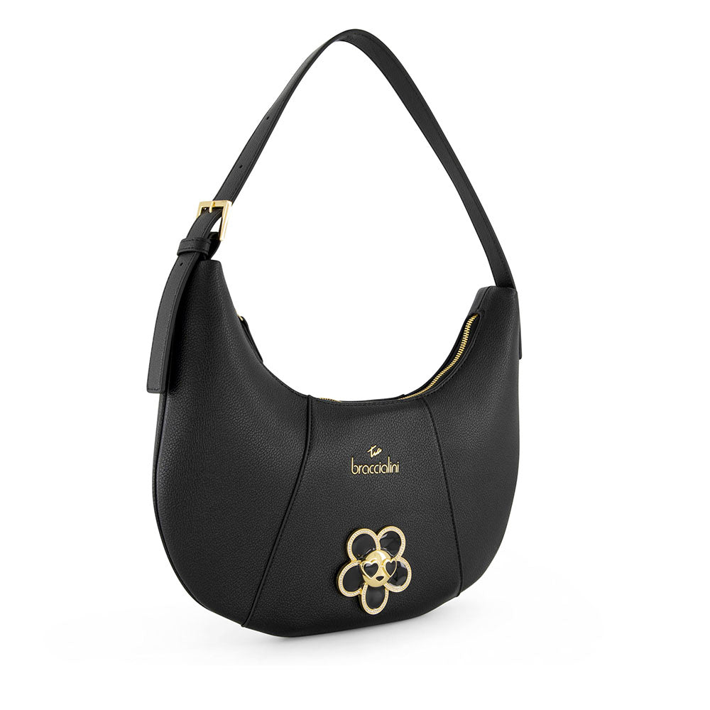 Hobo Bag Donna BRACCIALINI linea Amy Bijoux Nero