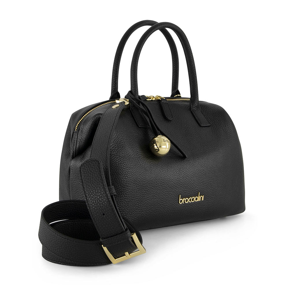 Bauletto Donna a Mano BRACCIALINI linea Ariel in Pelle Nera