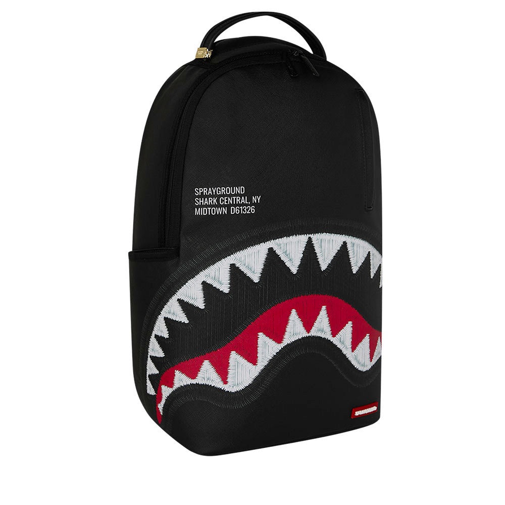 Zaino Unisex SPRAYGROUND stampa Shark Central Black Embroidered Shark