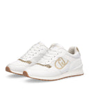 Sneakers Running LIU JO Maxi Wonder Low 02 Bis in Nylon Bianco con Inserti Glitter