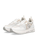 Sneakers Platform Donna LIU JO Maxi Wonder 01 in Pelle e Mesh Bianco con Paillettes