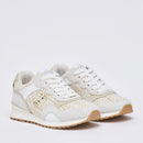 Sneakers Running LIU JO Maxi Wonder Low 02 in Suede Rafia e Pelle White Rope