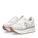 Sneakers Super Platform Donna LIU JO Maxi Wonder Plus 02 in Suede e Mesh Bianco