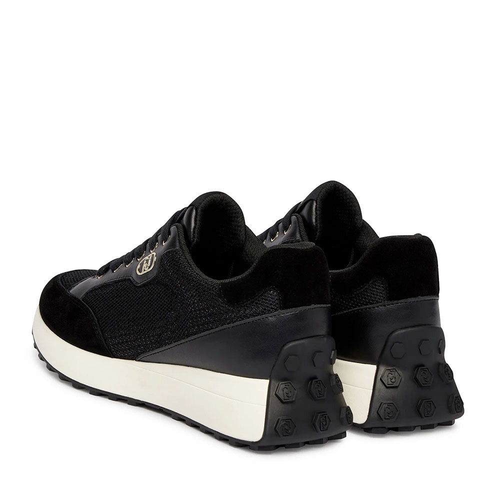 Sneakers Donna LIU JO Lolo 20 in Mesh Suede e Paillettes Nero