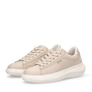 Sneakers Donna LIU JO Casper 01 in Pelle Beige con Inserto Laminato Oro