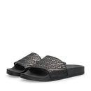Ciabatte Donna LIU JO Kos 21 stampa Monogram in Gomma Nera