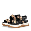 Sandali Platform Donna LIU JO Fiona 02 Neri con Inserti stampa Animalier