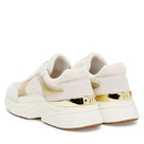 Sneakers Donna LIU JO LJ01 01 in Suede e Mesh Milk e Light Gold