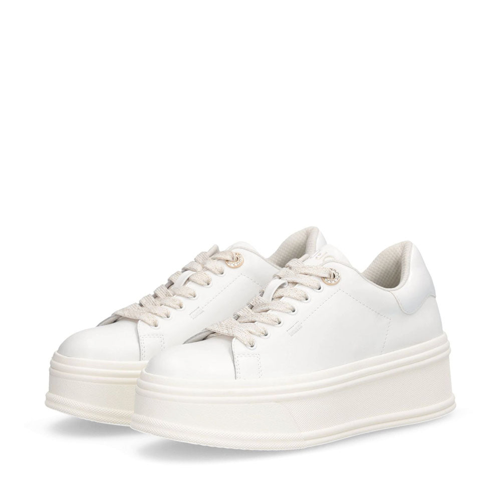 Sneakers Platform LIU JO Selma 16 in Pelle Bianca