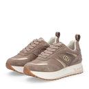 Women's Platform Sneakers LIU JO Maxi Wonder 97 in Leather and Suede, Havana