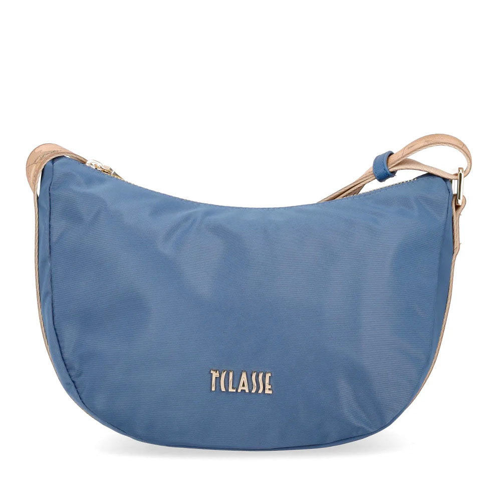 Mezzaluna Piccola a Tracolla 1A Classe Alviero Martini linea Breeze Nylon Blu Pacifico GZ67