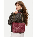 Borsa Donna a Spalla e Tracolla LOVE MOSCHINO linea Quilted Rosso Vino
