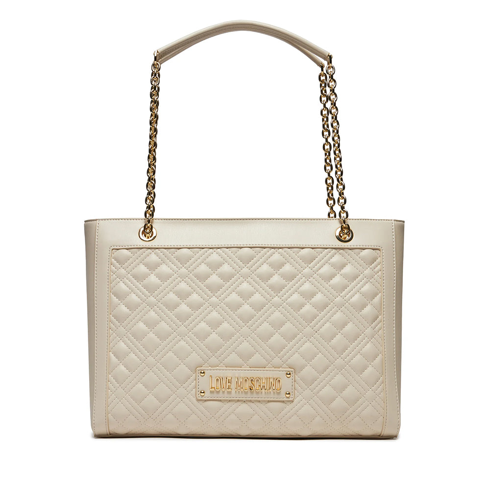 Shopping Bag Trapuntata LOVE MOSCHINO linea Quilted Avorio