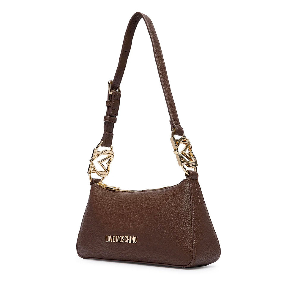 Borsa Sottospalla Donna LOVE MOSCHINO linea Jewel Marrone