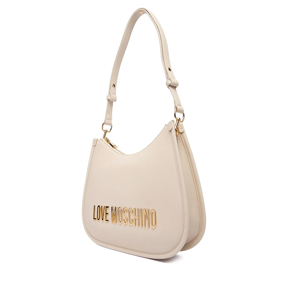 Große Damen-Beuteltasche LOVE MOSCHINO Modell Bold Bag in Ivory