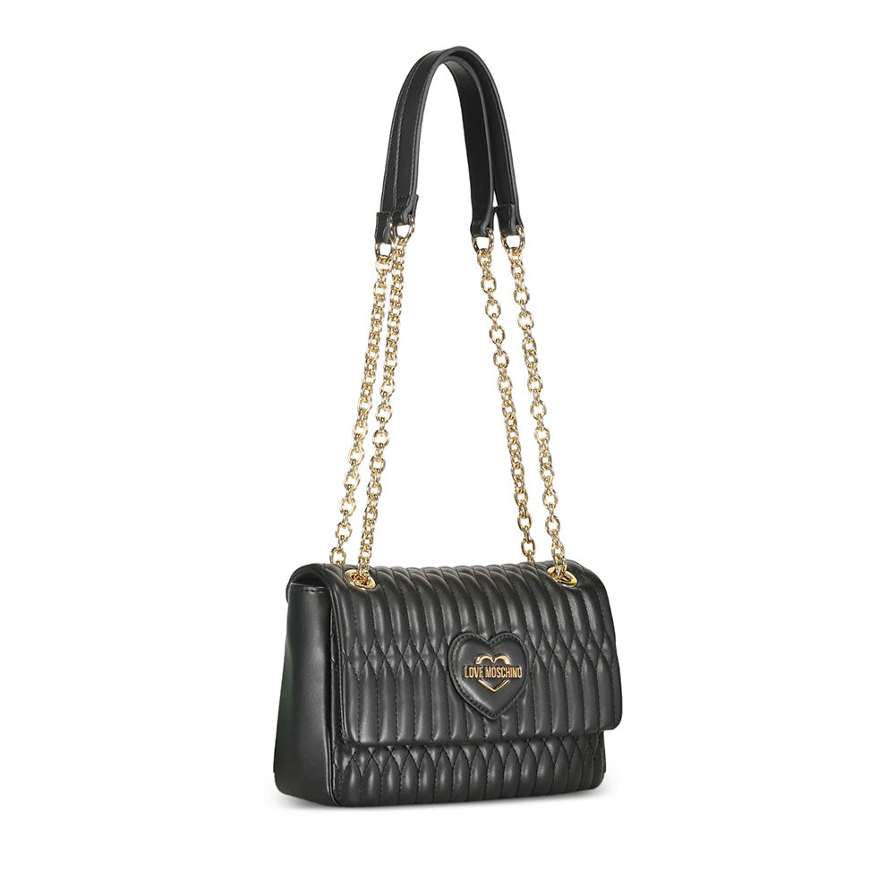 Borsa Donna a Spalla e a Tracolla LOVE MOSCHINO linea Bubby Love in Ecopelle Nera