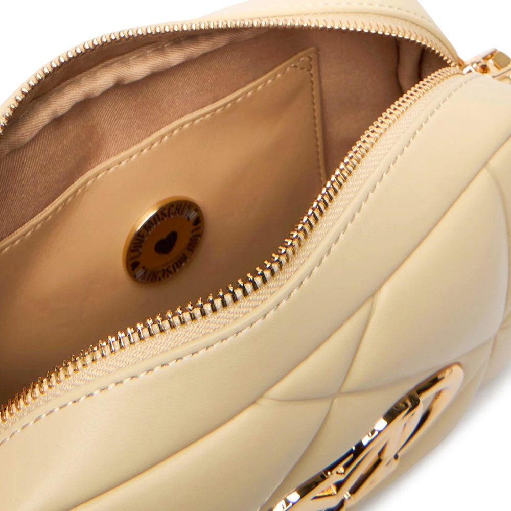 Camera Case Trapuntata LOVE MOSCHINO linea Embossed color Burro