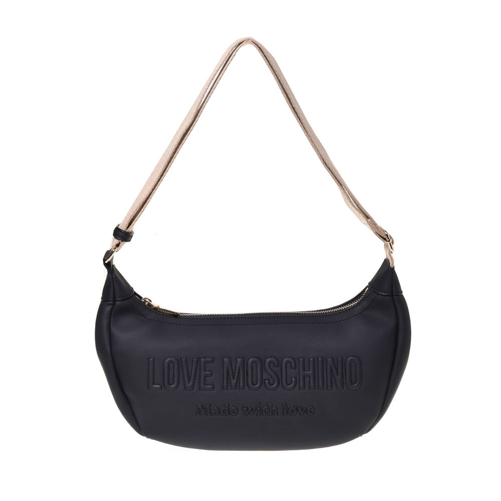 Borsa Donna Mezzaluna a Tracolla LOVE MOSCHINO in Ecopelle Nera