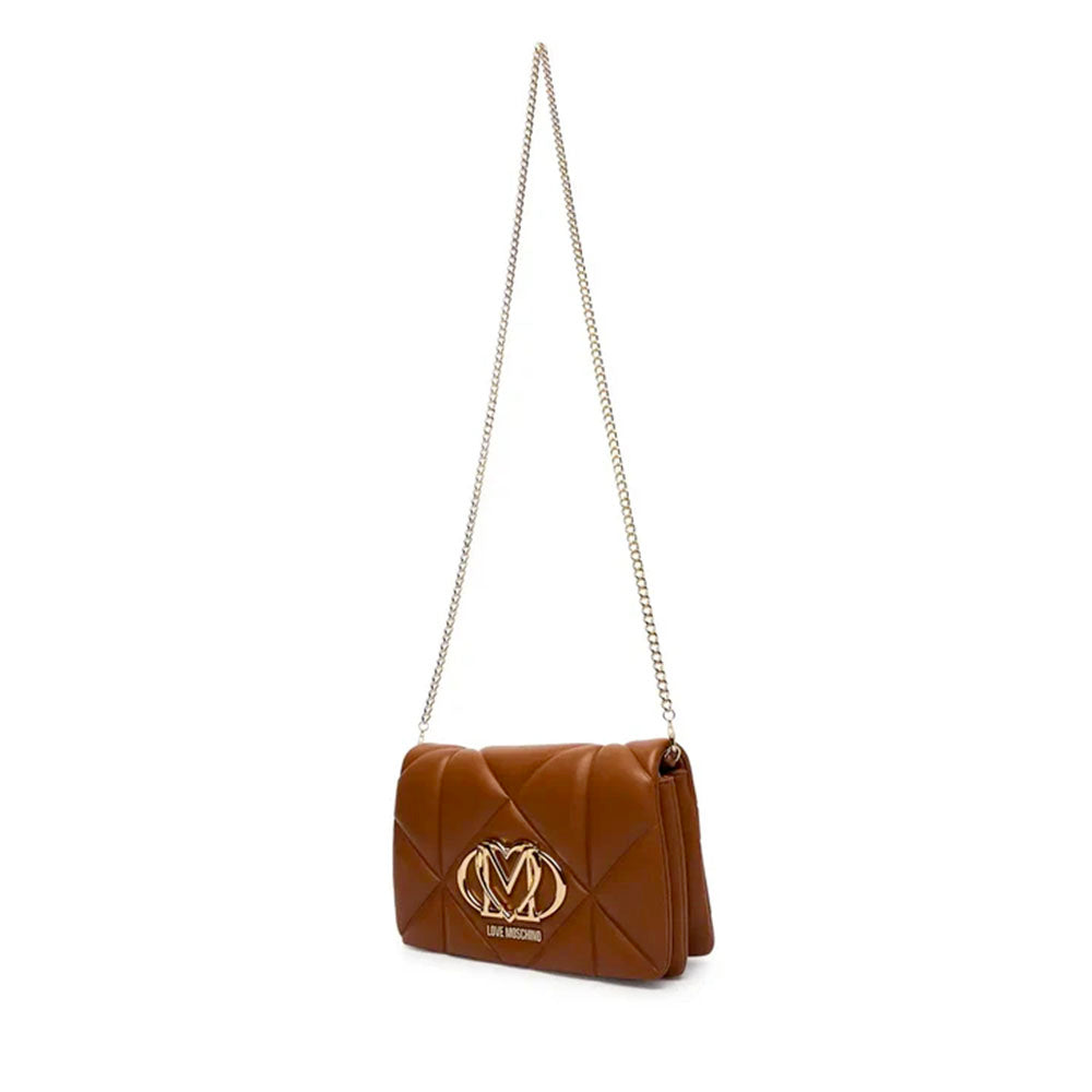 Clutch Trapuntata con Tracolla LOVE MOSCHINO linea Embossed color Cuoio