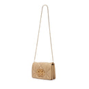 Clutch Trapuntata con Tracolla LOVE MOSCHINO linea Embossed Taupe