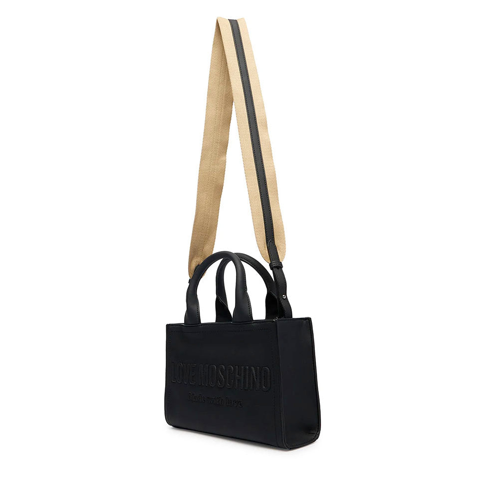 Borsa Donna a Mano LOVE MOSCHINO in Ecopelle Nera