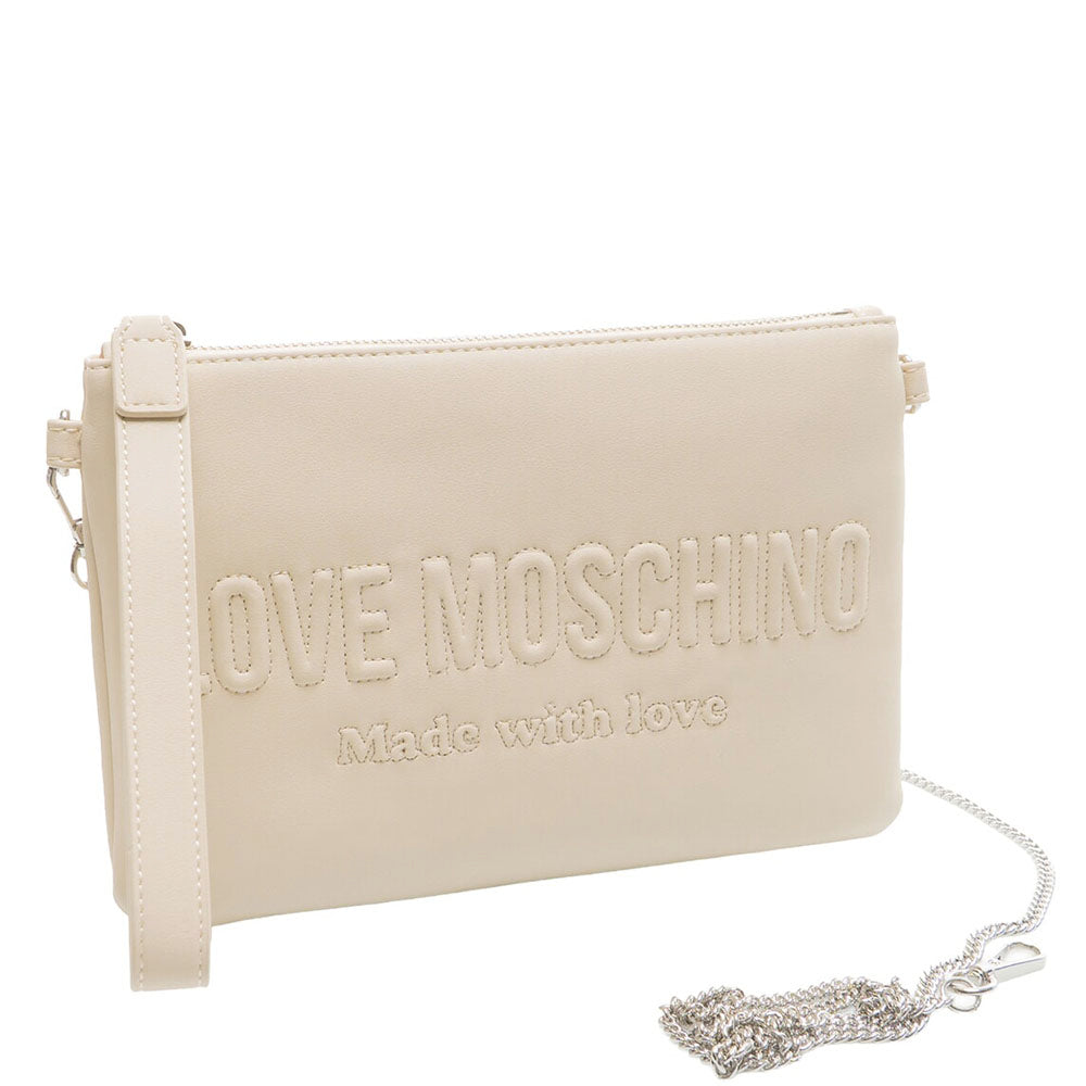 Pochette Donna LOVE MOSCHINO in Ecopelle Avorio
