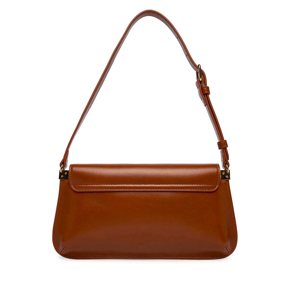 Borsa Piatta a Spalla LOVE MOSCHINO linea Lettering Logo color Cuoio