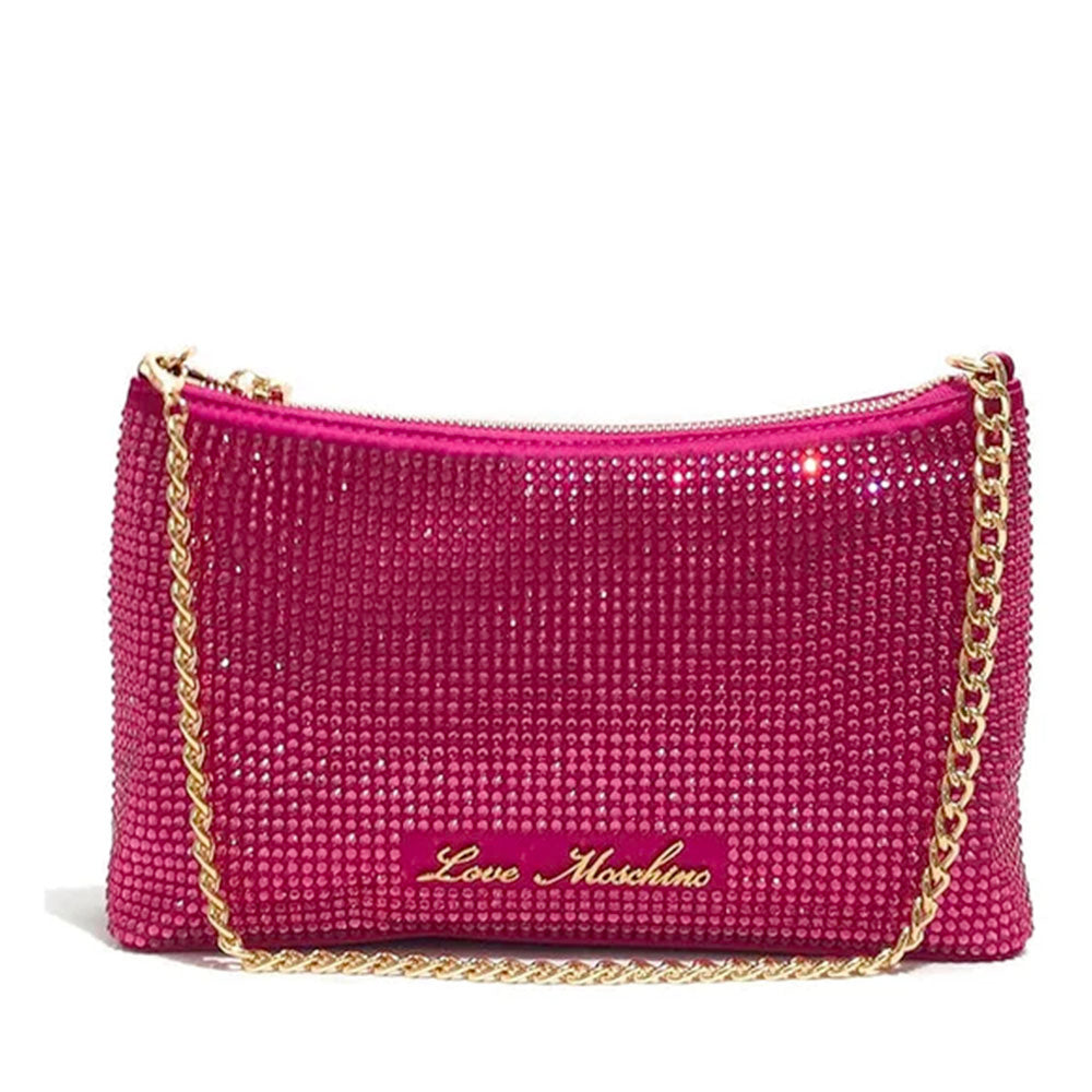 Borsa Donna a Spalla LOVE MOSCHINO Rosa con Strass