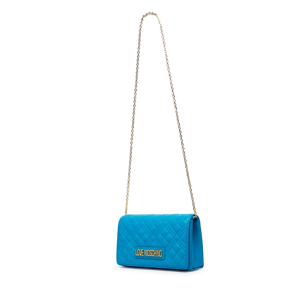 Clutch Donna con Tracolla LOVE MOSCHINO linea Smart Daily Quilted Turchese