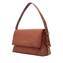 Borsa Donna a Spalla LOVE MOSCHINO linea Signature Zip in Velour color Cuoio