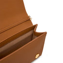 Damen-Clutch mit Umhängeriemen LOVE MOSCHINO Modell Smart Daily Bag Lettering Logo in Cognac
