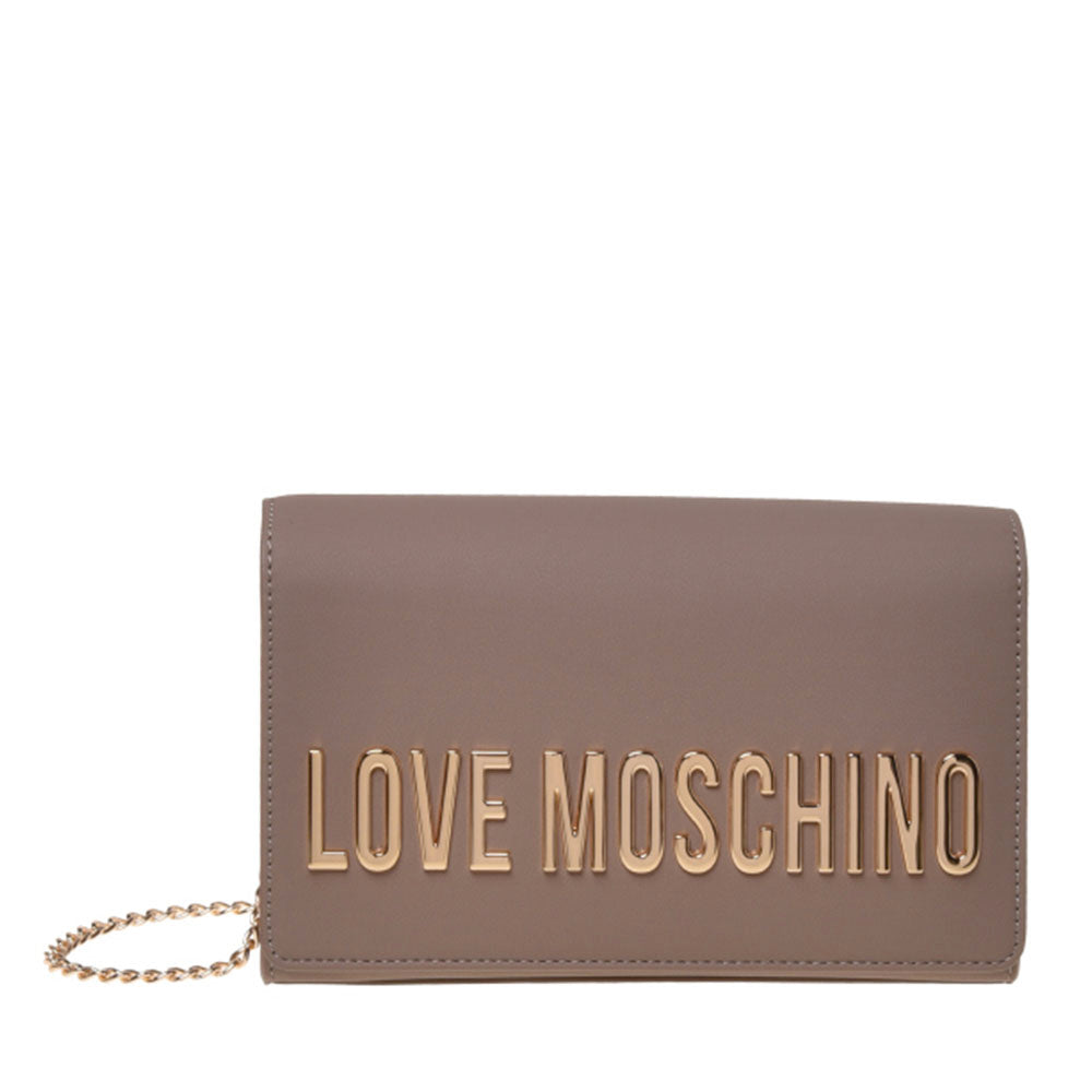 Clutch Donna con Tracolla LOVE MOSCHINO linea Smart Daily Bag Lettering Logo color Sabbia