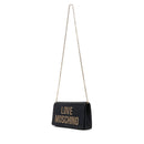 Damen-Clutch mit Umhängeriemen LOVE MOSCHINO Modell Smart Daily Soft in Schwarz