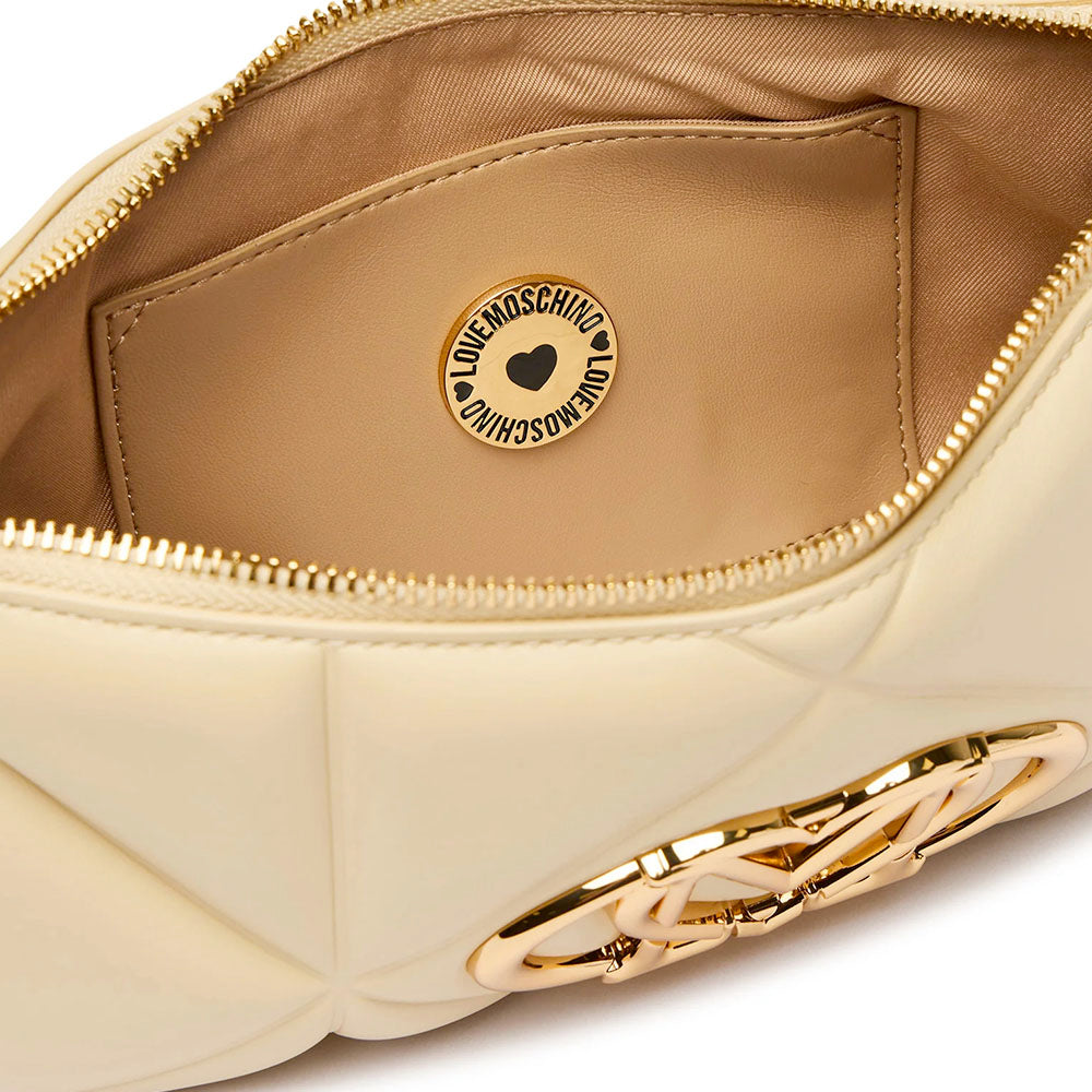 Borsa Donna Mini Sottospalla LOVE MOSCHINO linea Embossed color Burro