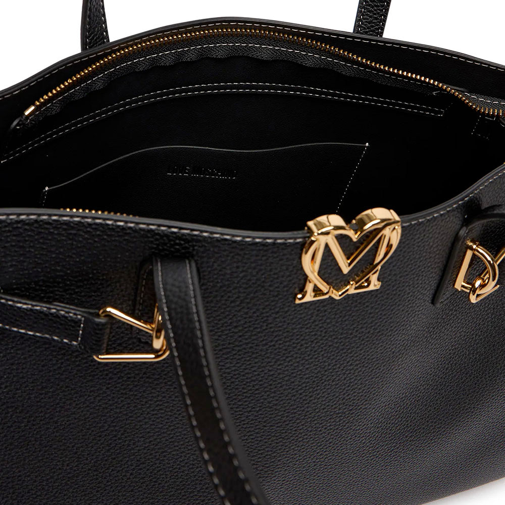 Shopping Bag Donna LOVE MOSCHINO linea Soft Sculpt Nera