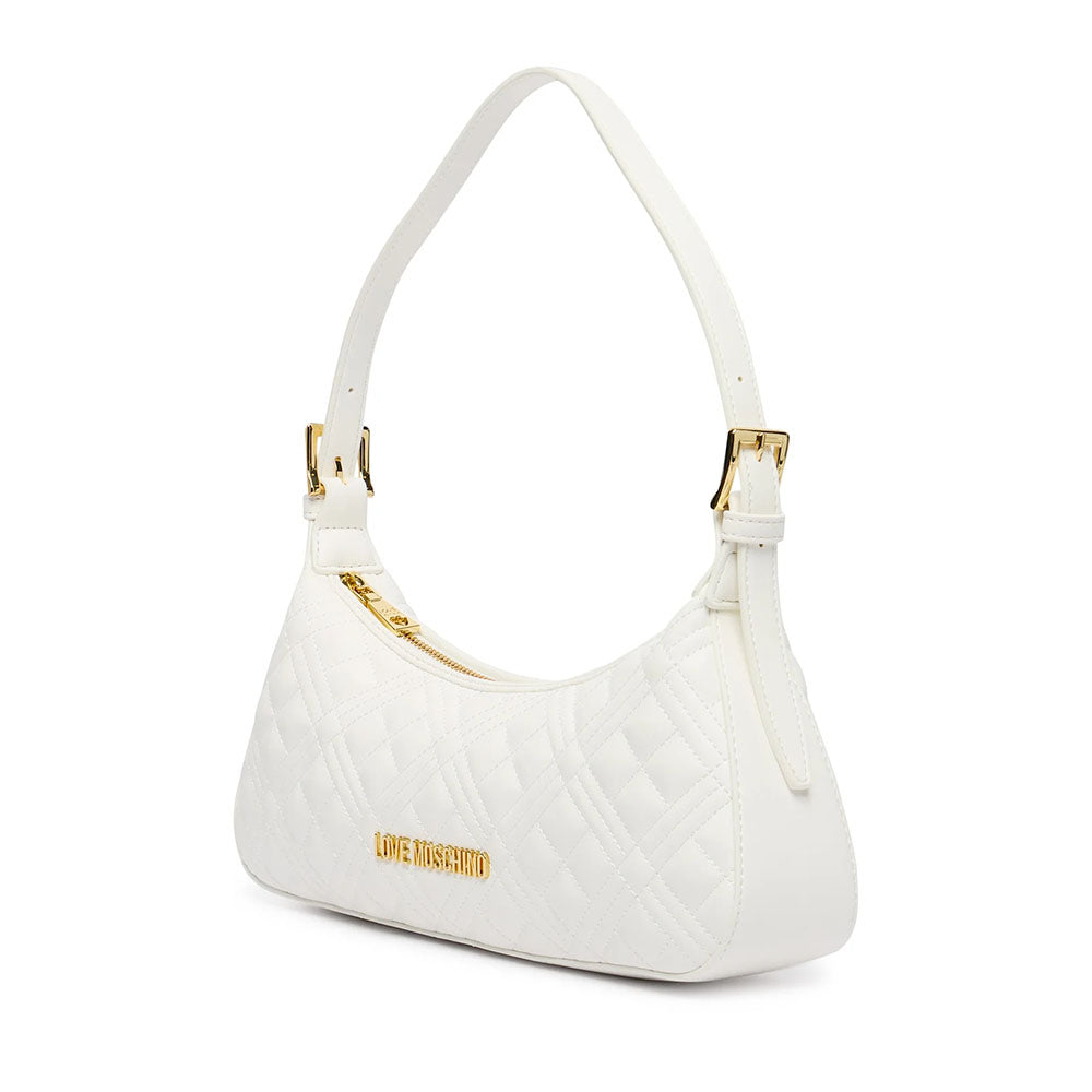 Borsa Donna a Spalla LOVE MOSCHINO in Ecopelle Trapuntata Bianca