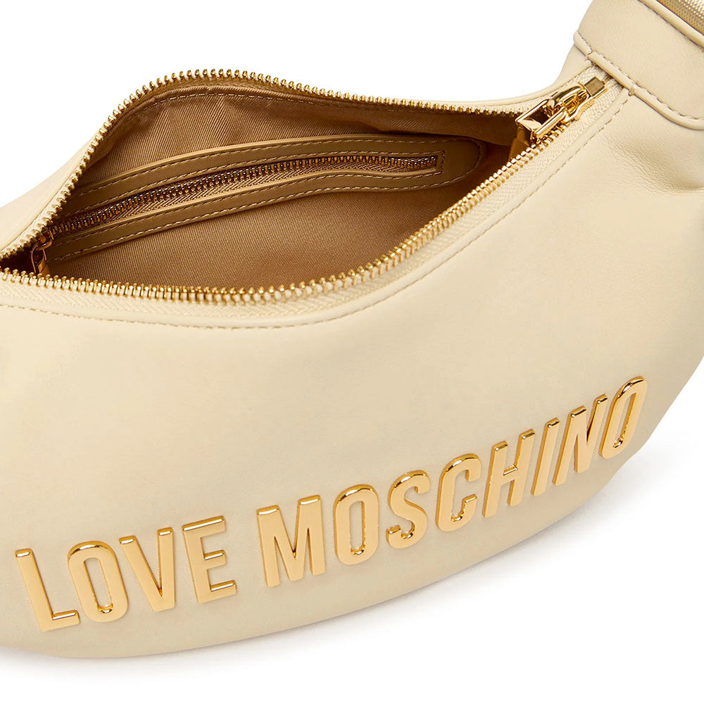 Borsa Donna Mezzaluna con Tracolla LOVE MOSCHINO linea Bold Bag Avorio