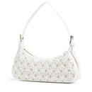 Damen-Schultertasche LOVE MOSCHINO Modell Daisy aus Kunstleder und Bast in Weiß