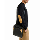 Borsello Uomo Grande 1A Classe Alviero Martini linea Gaelic Leather in Pelle Nera LD08