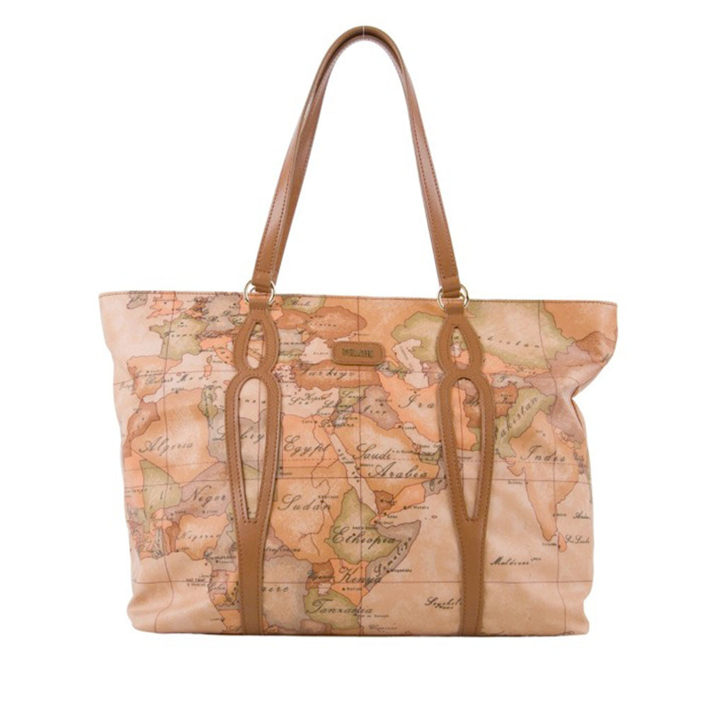 Shopping Bag Donna 1A Classe Alviero Martini linea Soft Petals in Tessuto Soft Geo Classic e Cuoio LE53